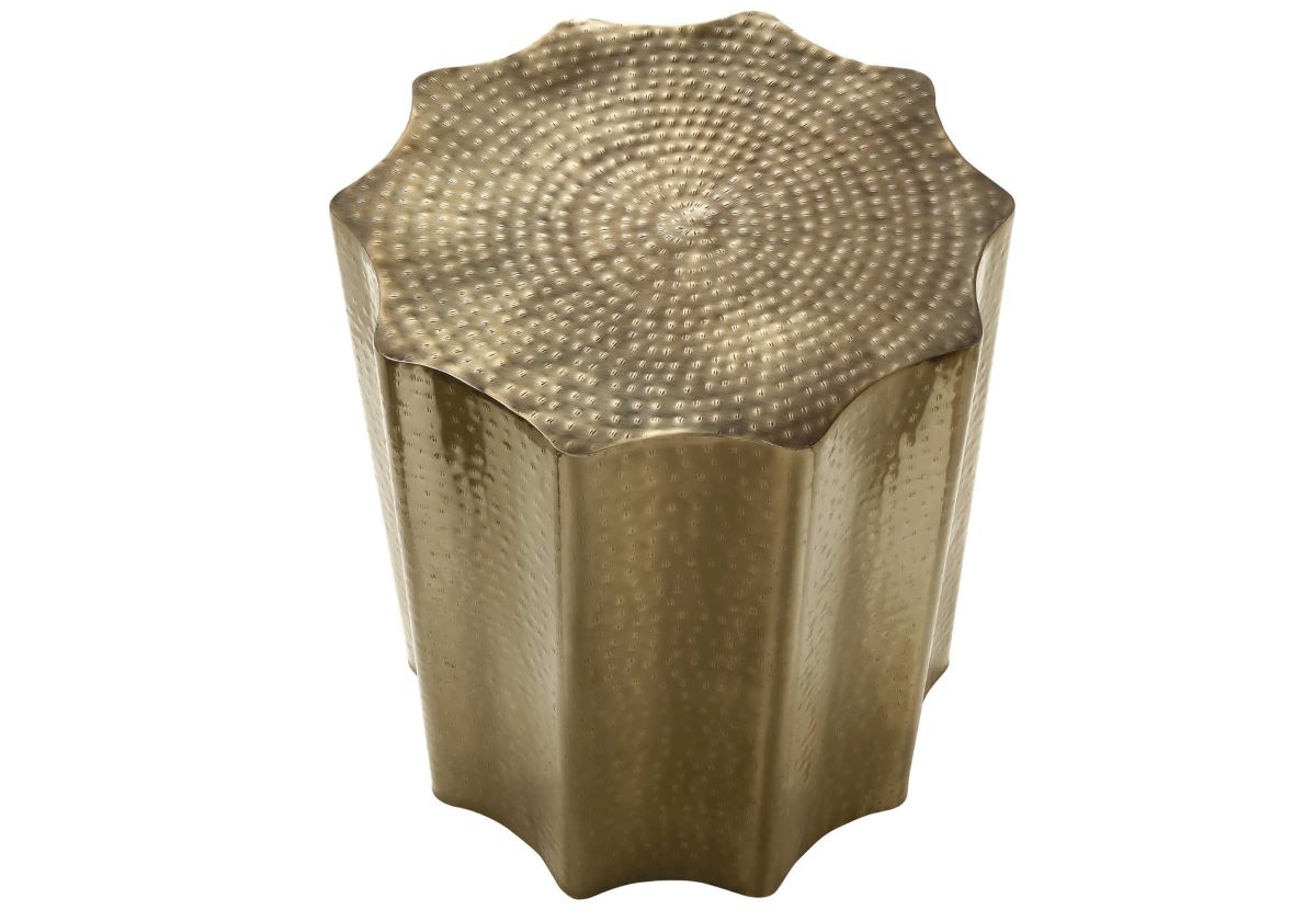 Accent Table Gold Iron Metal End Table I 3900