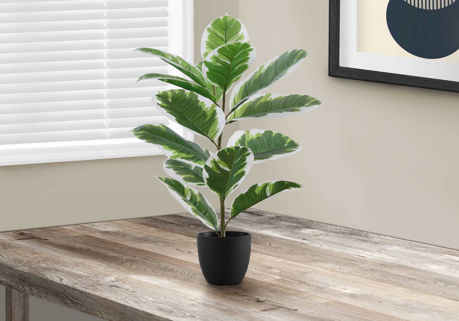 Artificial 27" Indoor Rubber Plant in 5" Pot I 9572