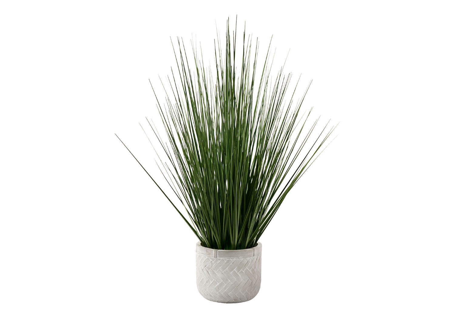 Artificial 21" Indoor Grass Plant in 4" Cement Pot I 9574
