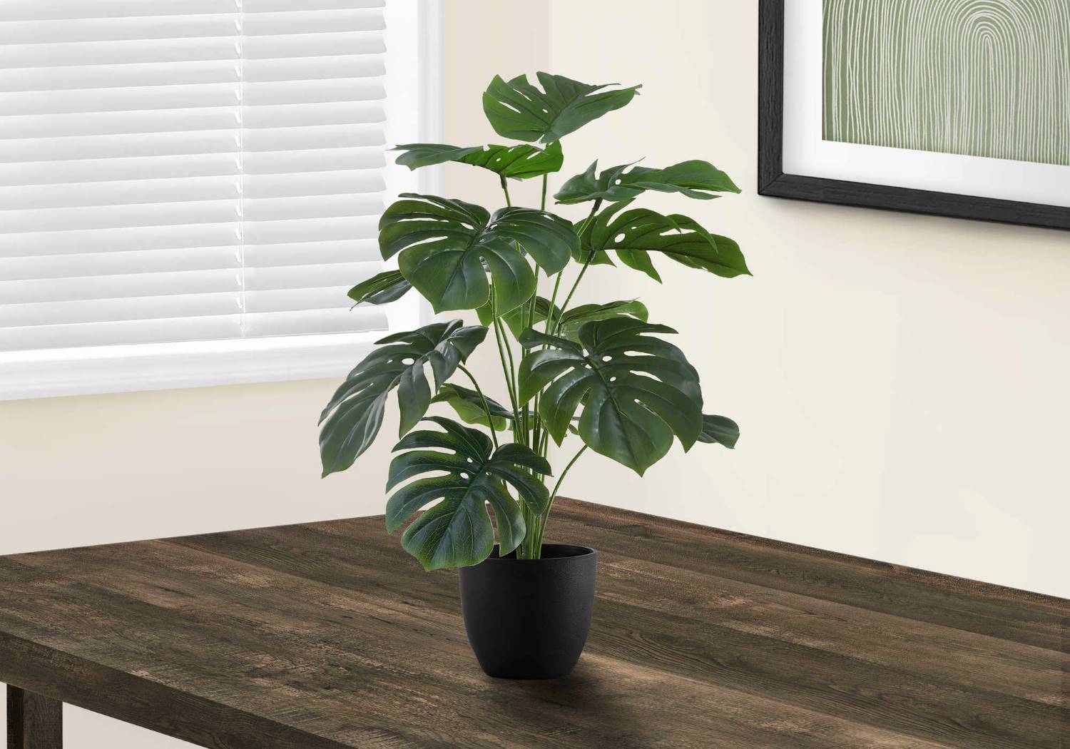 Artificial 24" Indoor Monstera Plant in 5" Pot I 9576
