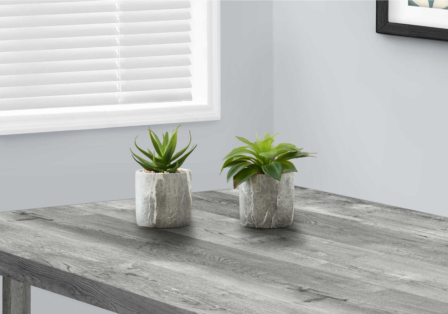 Artificial 7" Succulent Plant in 4" Cement Pot I 9586