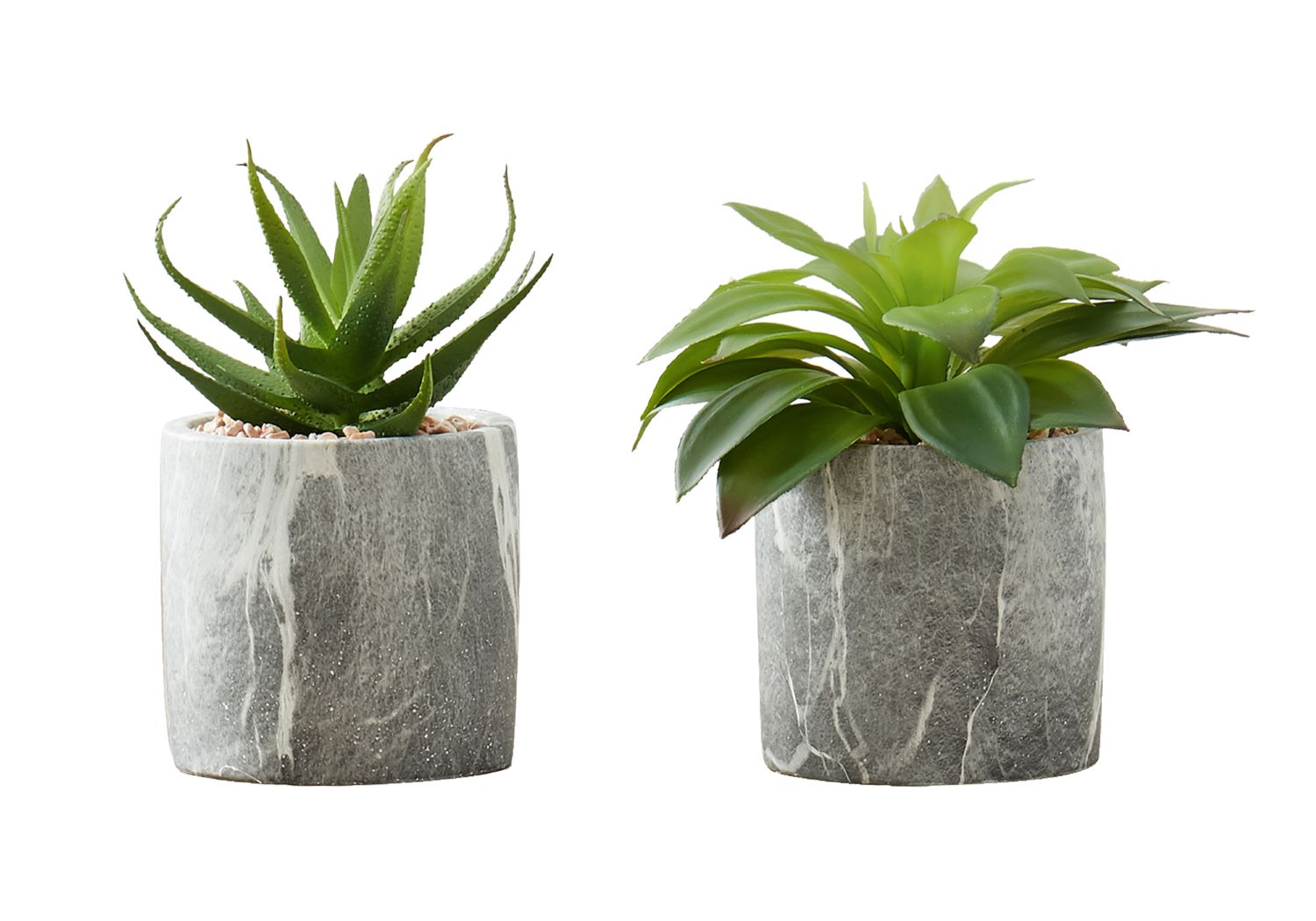Artificial 7" Succulent Plant in 4" Cement Pot I 9586