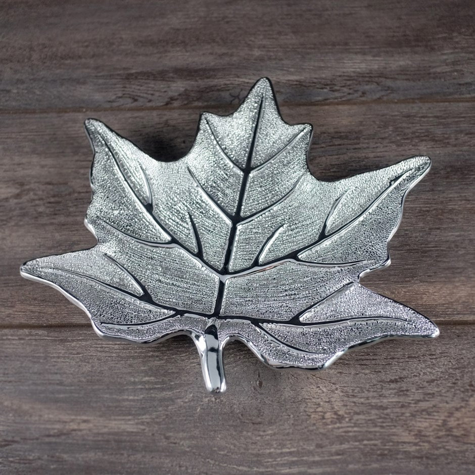 Silver Mat Finish Leaf Plate V50-330