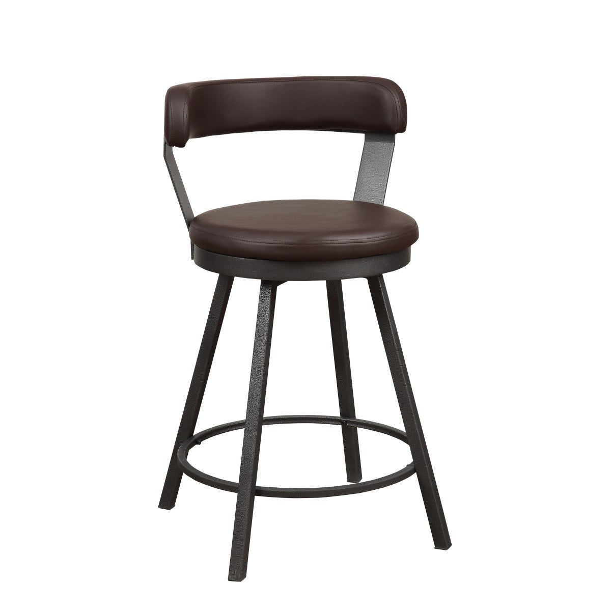 Swivel Counter Height Chair Brown 5566-24BR (Set of 2)