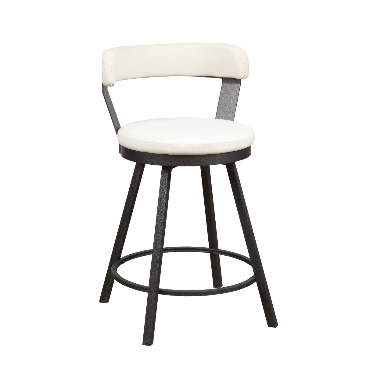 Swivel Counter Height Chair White 5566-24WT (Set of 2)