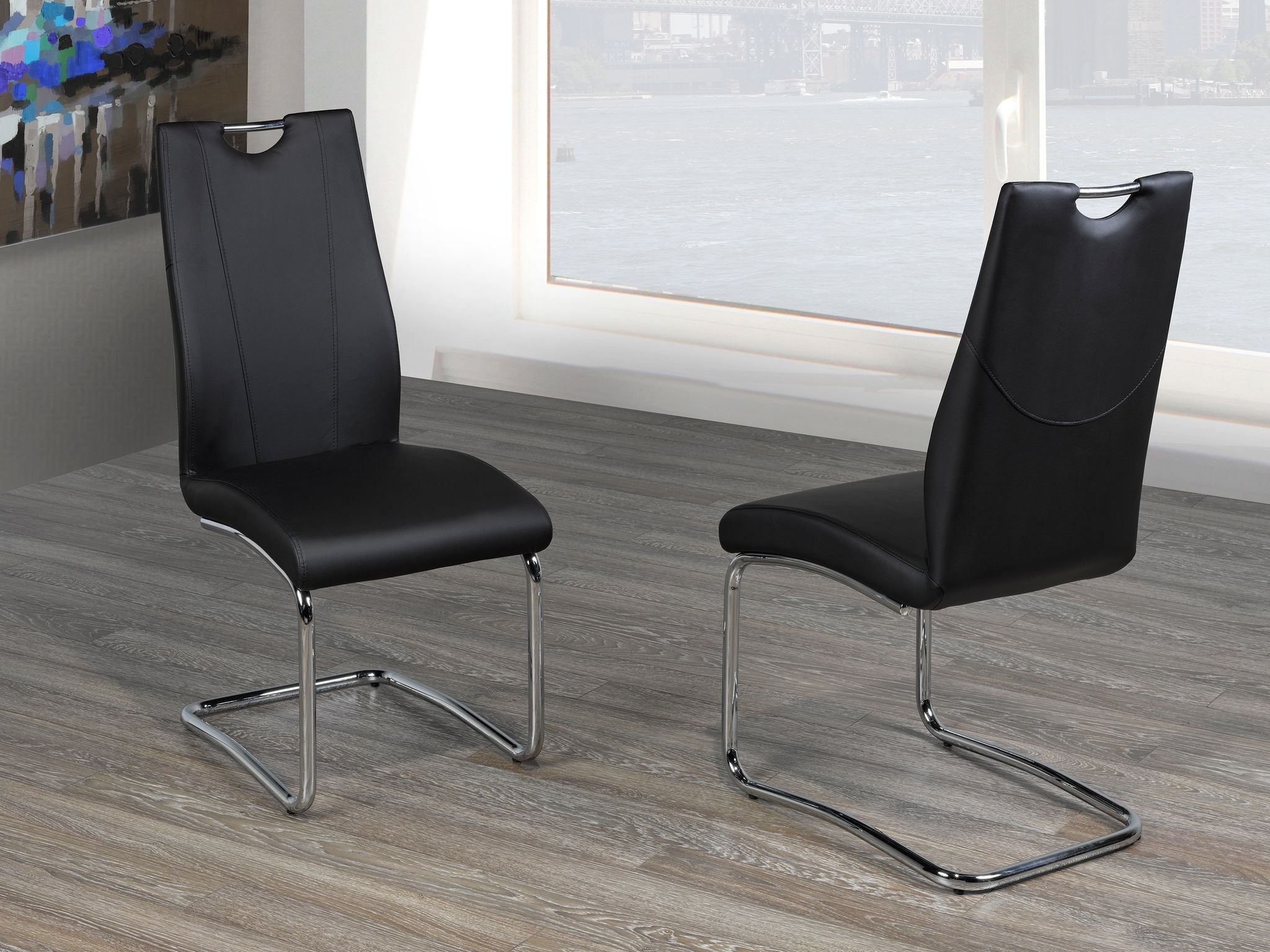 Poppy Dining Chair Black 2 PC Set